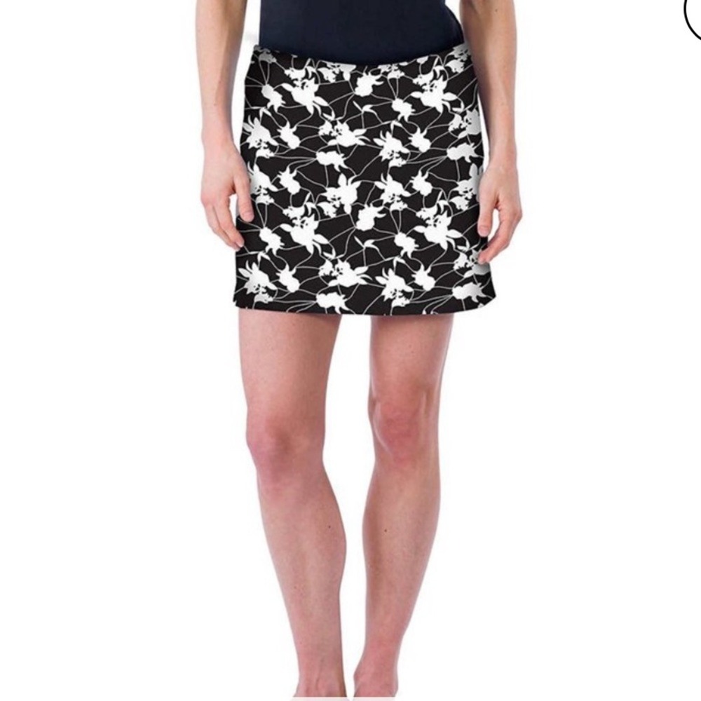 Tranquility by Colorado Clothing Co Black Floral Skort